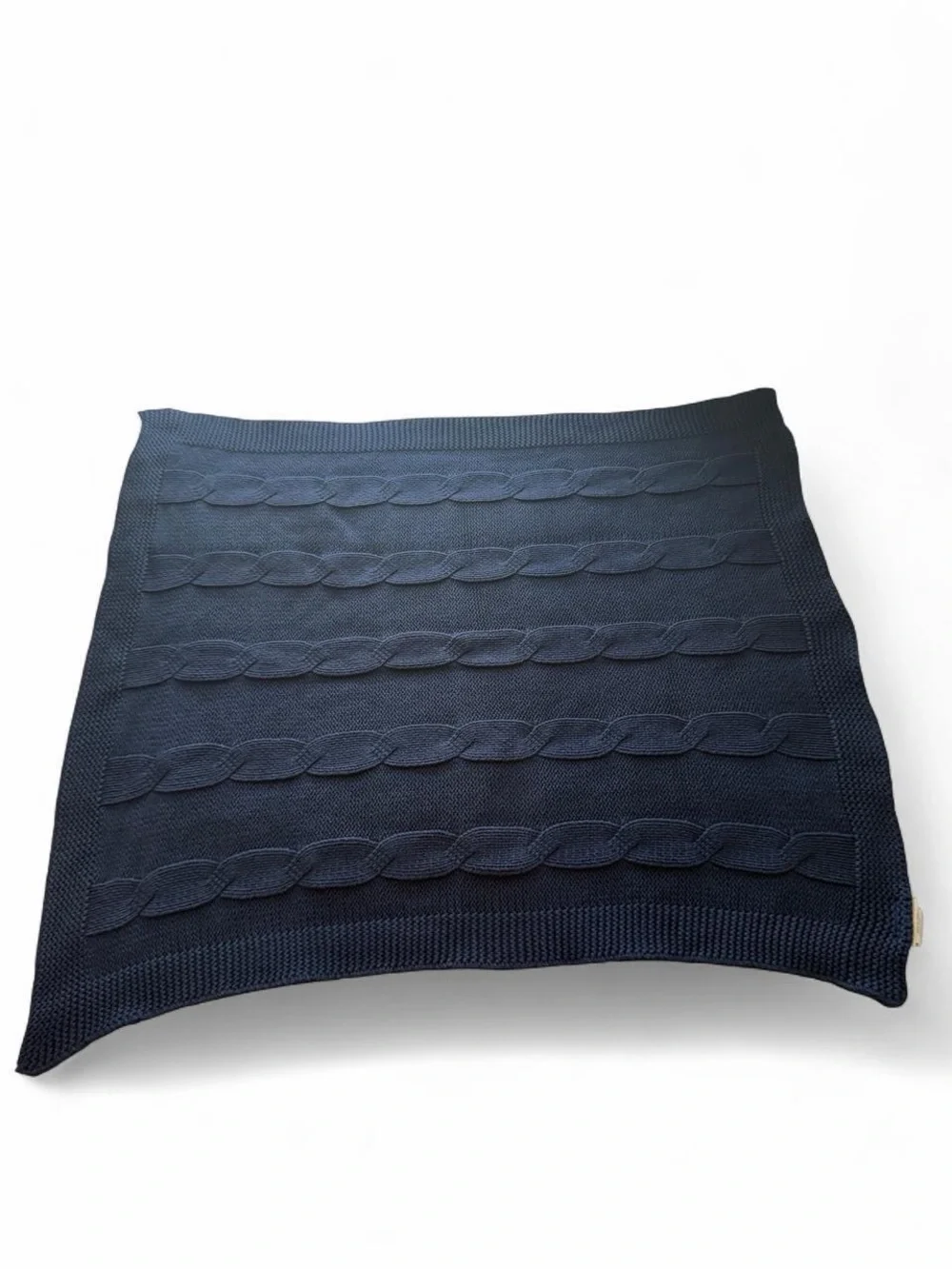 Pottery Barn Kids Navy Cable-Knit Crewneck Sweater